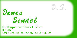 denes sindel business card